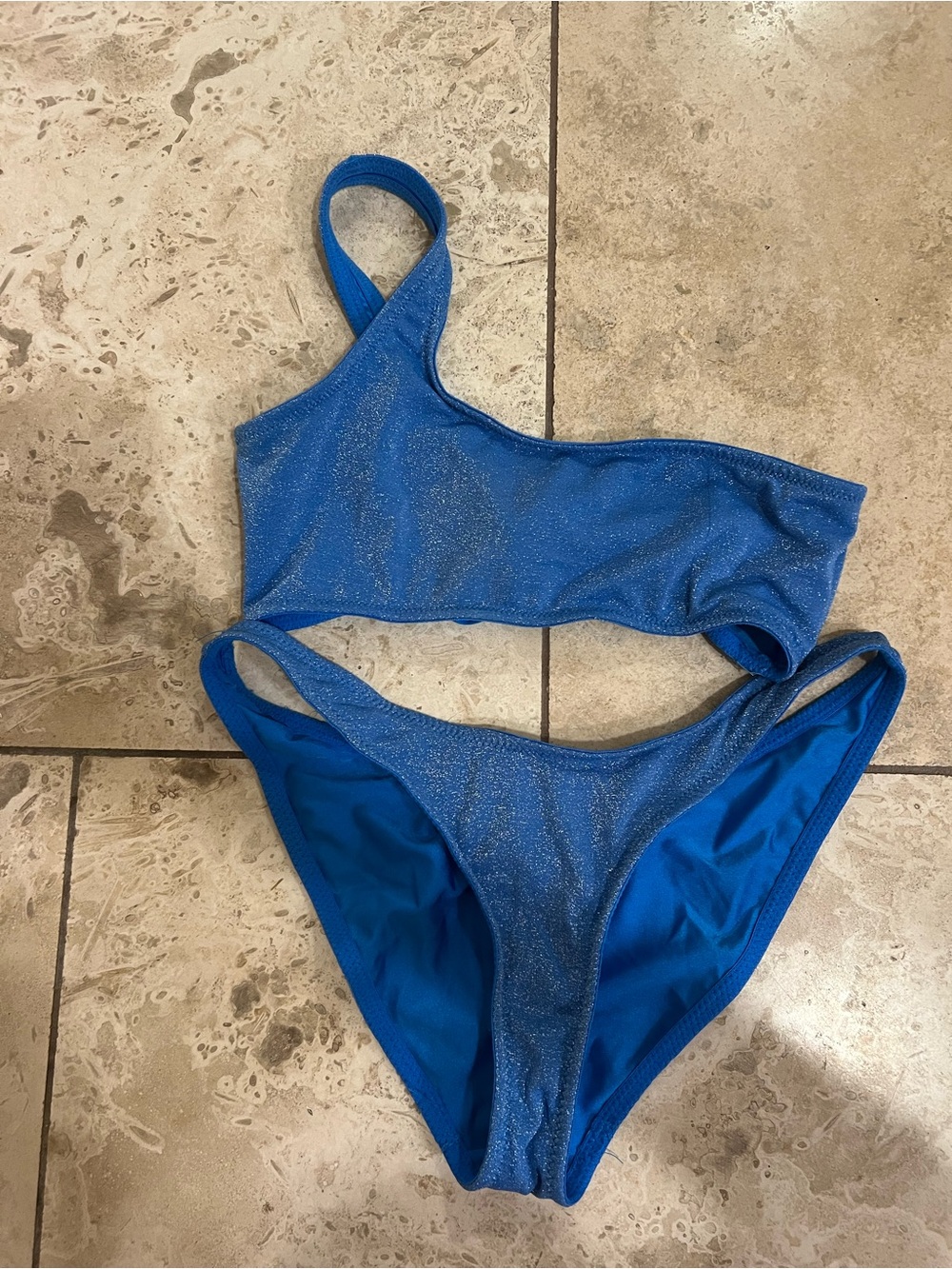 triangl swimwear Sparkling Royal Blue Asymmetric Bikini
